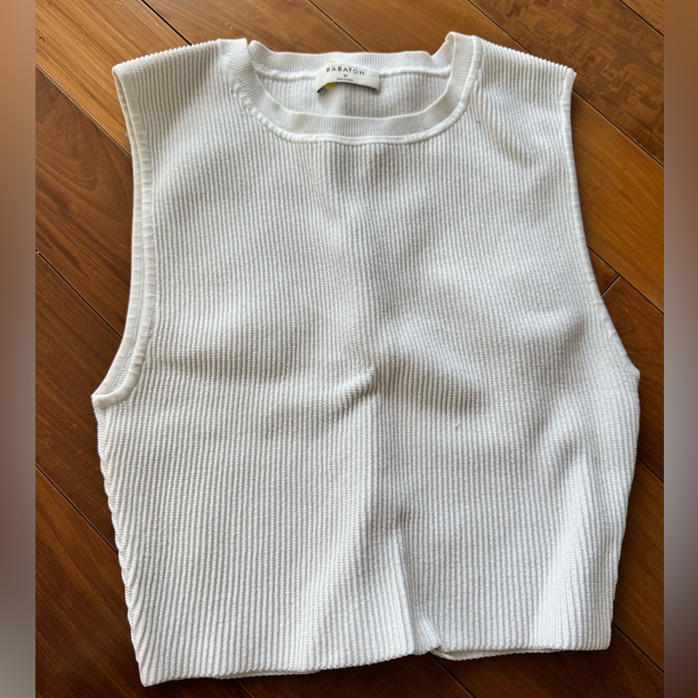 Aritzia Babaton rib knit crop top